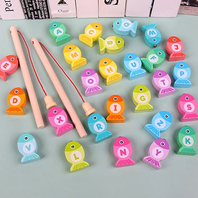 Wooden Magnetic Fishing Game Toy