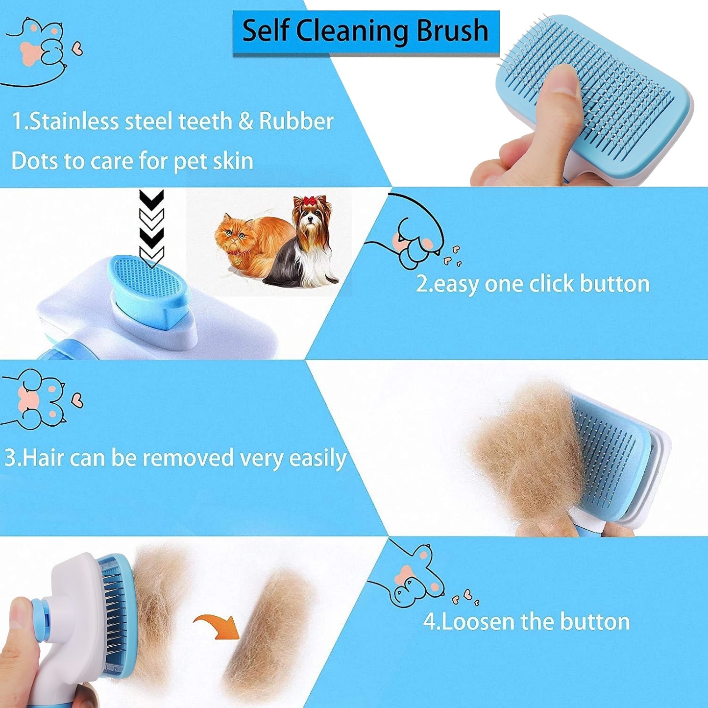 Dog Hair Remover Brush and Cat Dog Hair Brush