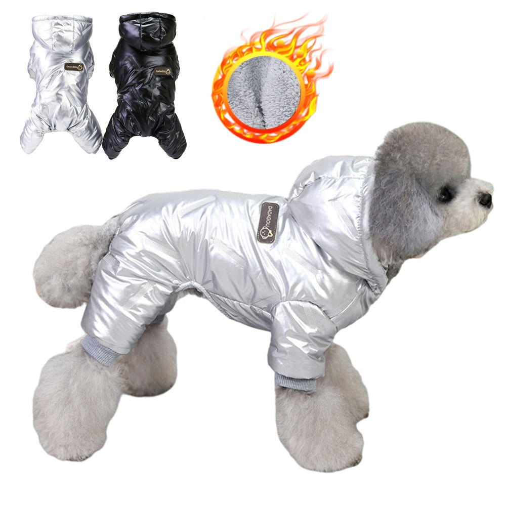 Winter Warm Pet Dog Jumpsuit Waterproof Dog Clothes