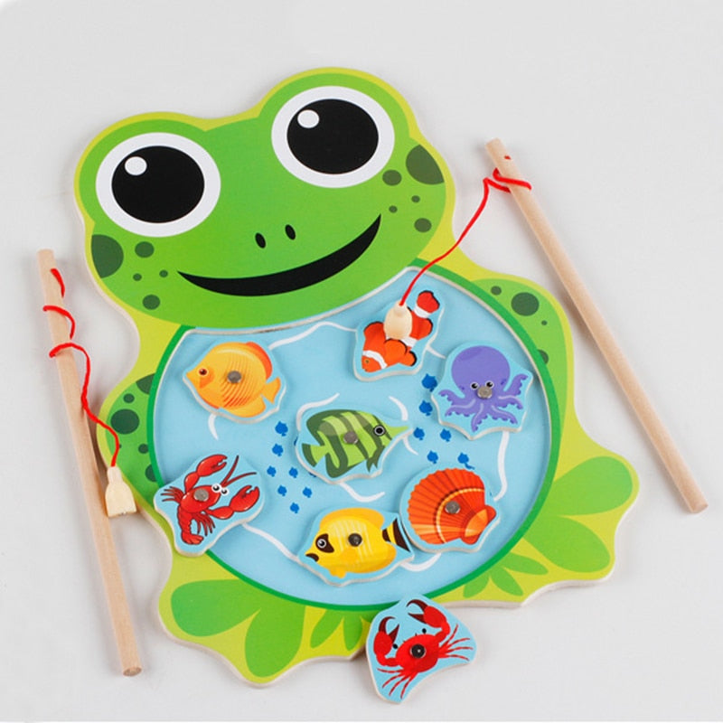 Wooden Magnetic Fishing Game Toy